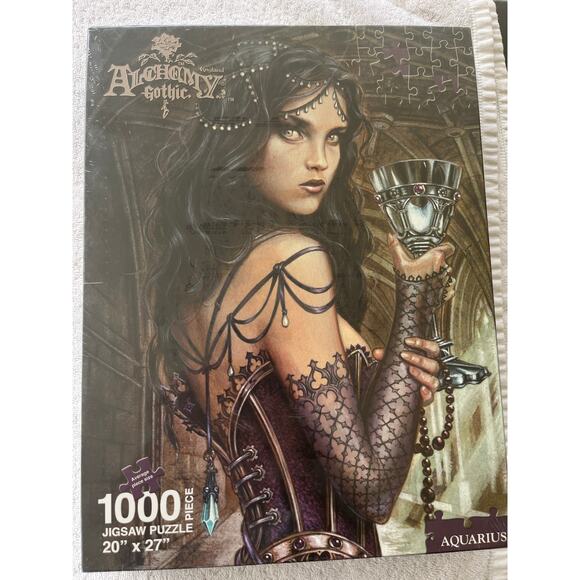 Aquarius Alchemy Gothic 1000 Piece Jigsaw Puzzle The Name of the Rose NIB - Picture 1 of 3